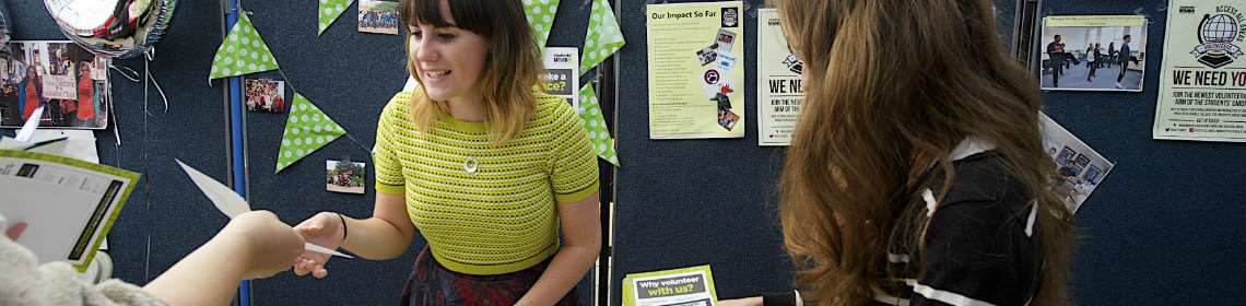 Colleagues at a stall.