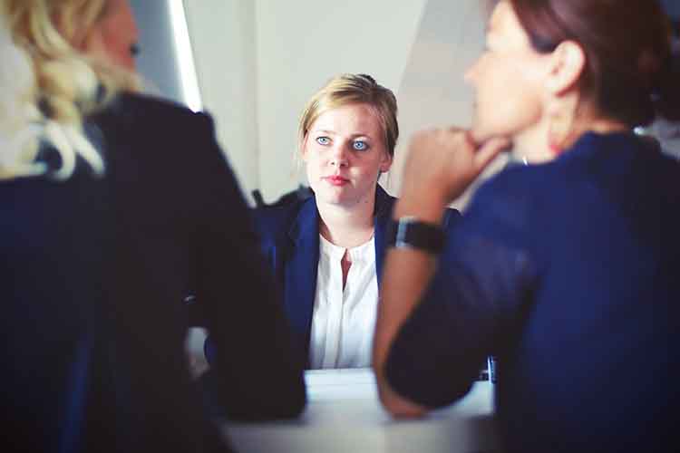 women in a meeting