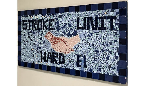 Mosaic of handshake