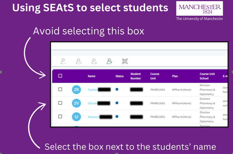 SEAtS - Select all students