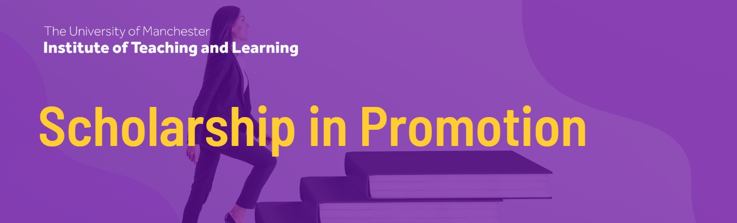 A page header saying 'Scholarship in promotion'